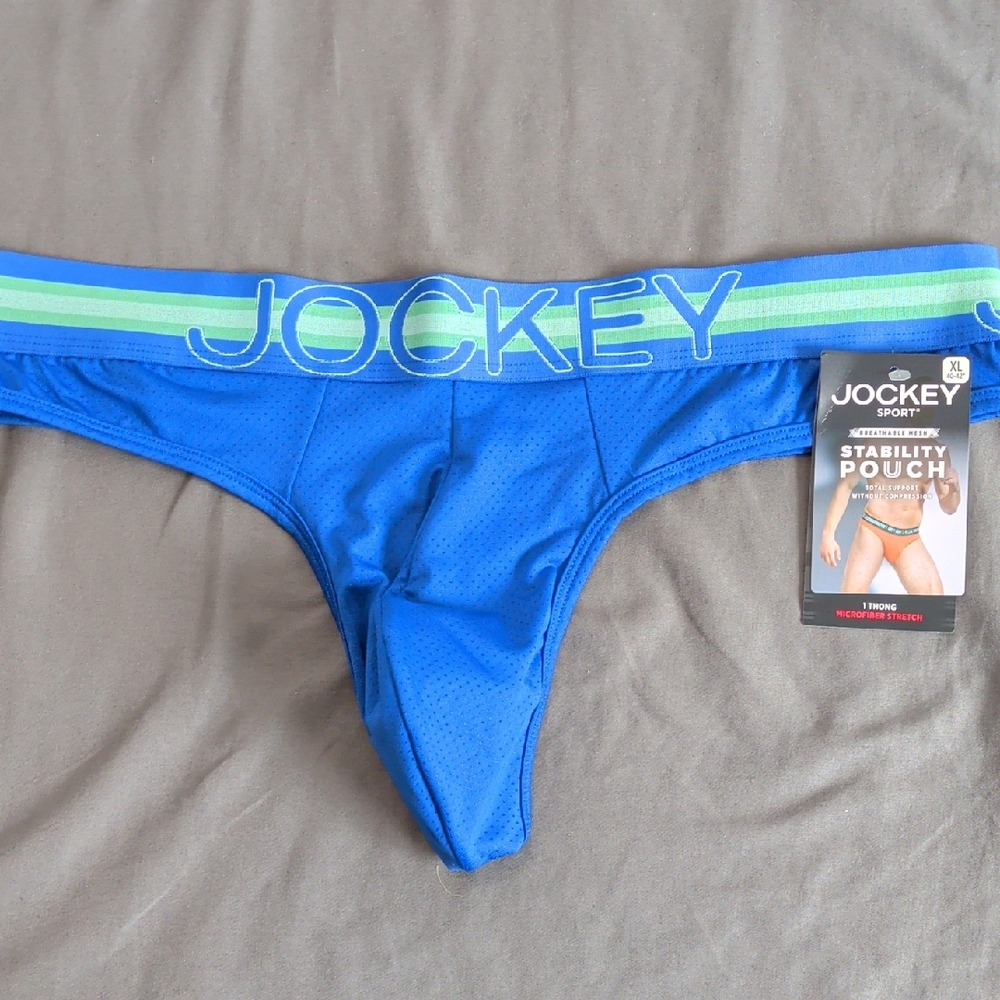 Jockey Sport® Stability Pouch Microfiber Thong - Size XL (40"-42")